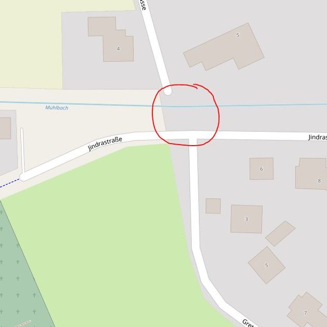 Die geplante Brücke im Stadtplan