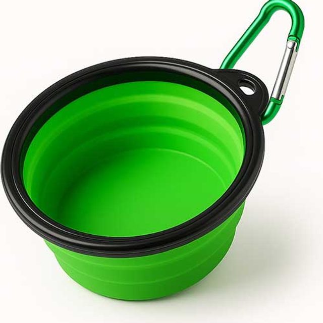 Faltbarere, grüner Hundenapf