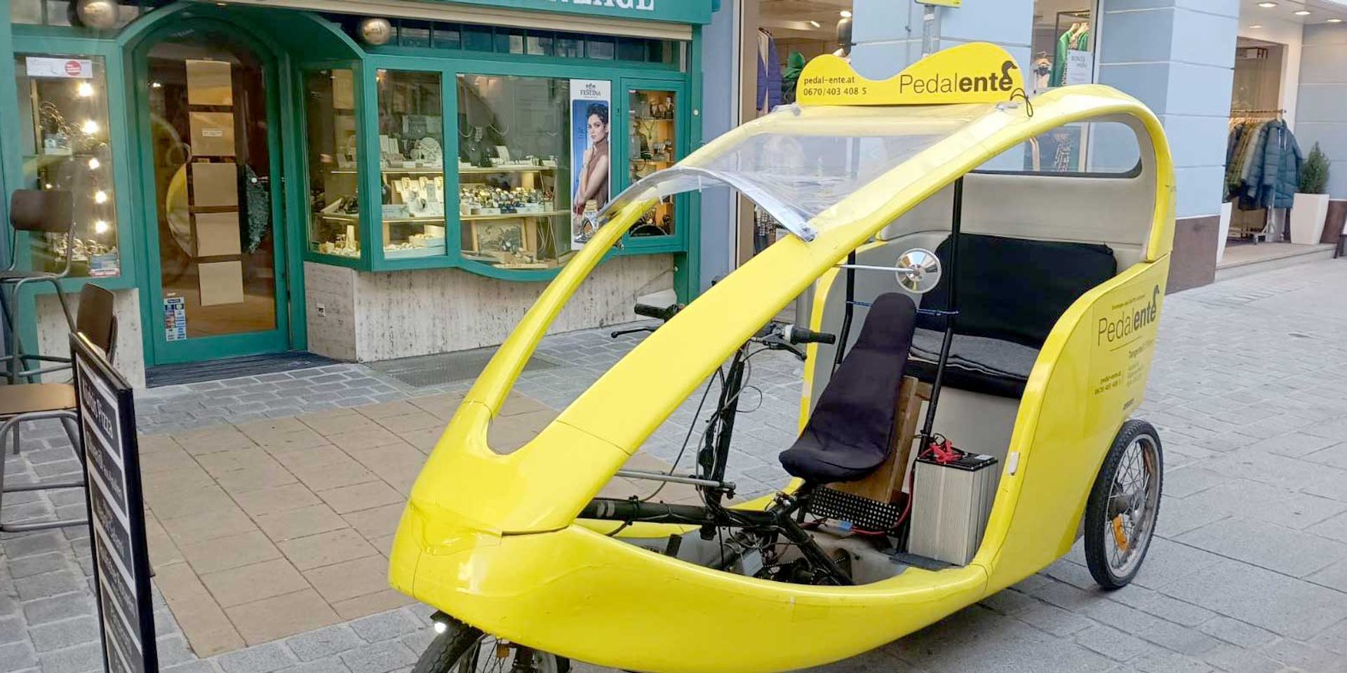 Die Pedalente, ein CO2-freies innerstädtisches Verkehrsmittel in St. Pölten