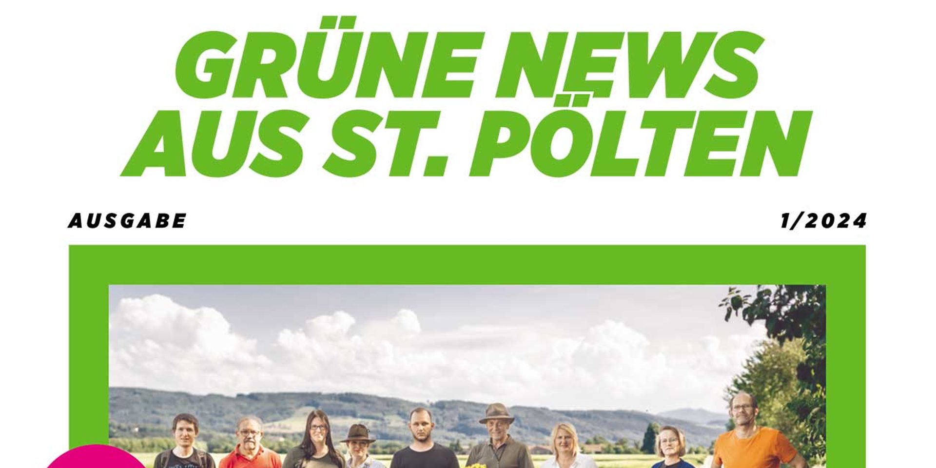 Titelbild der Grünen Zeitung 2024-01
