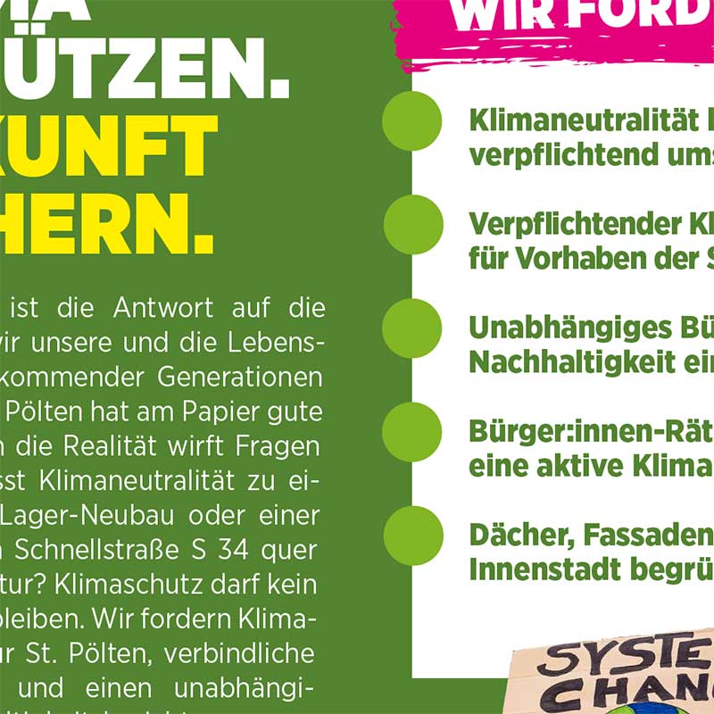 Ausschnitt aus dem grünen Wahlprogramm